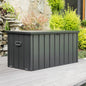 Domi 120 Gallon Metal Outdoor Storage Deck Box Waterproof w/Lockable (Grey)