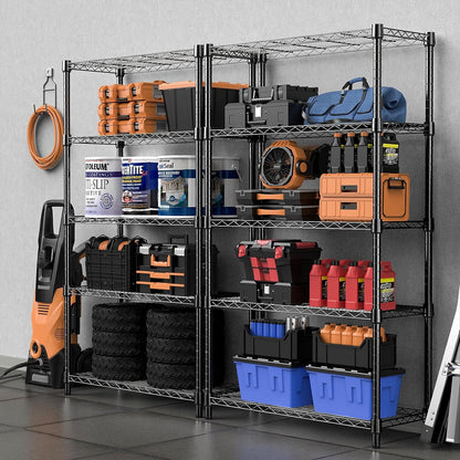 5 Tier Wire Kitchen Pantry Shelf Rack Steel Shelves Metal Shelving Storage Units