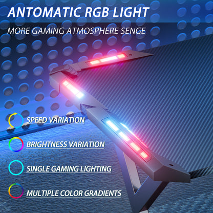 40/47/55/63 inch Gaming Desk with LED RGB Ergonomic Computer Table Gamer Desk