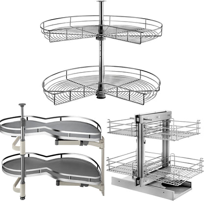 36" Left/Right Blind Corner Kitchen Cabinet Organizer Pull Out Organizer
