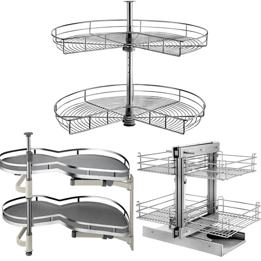 36" Left/Right Blind Corner Kitchen Cabinet Organizer Pull Out Organizer