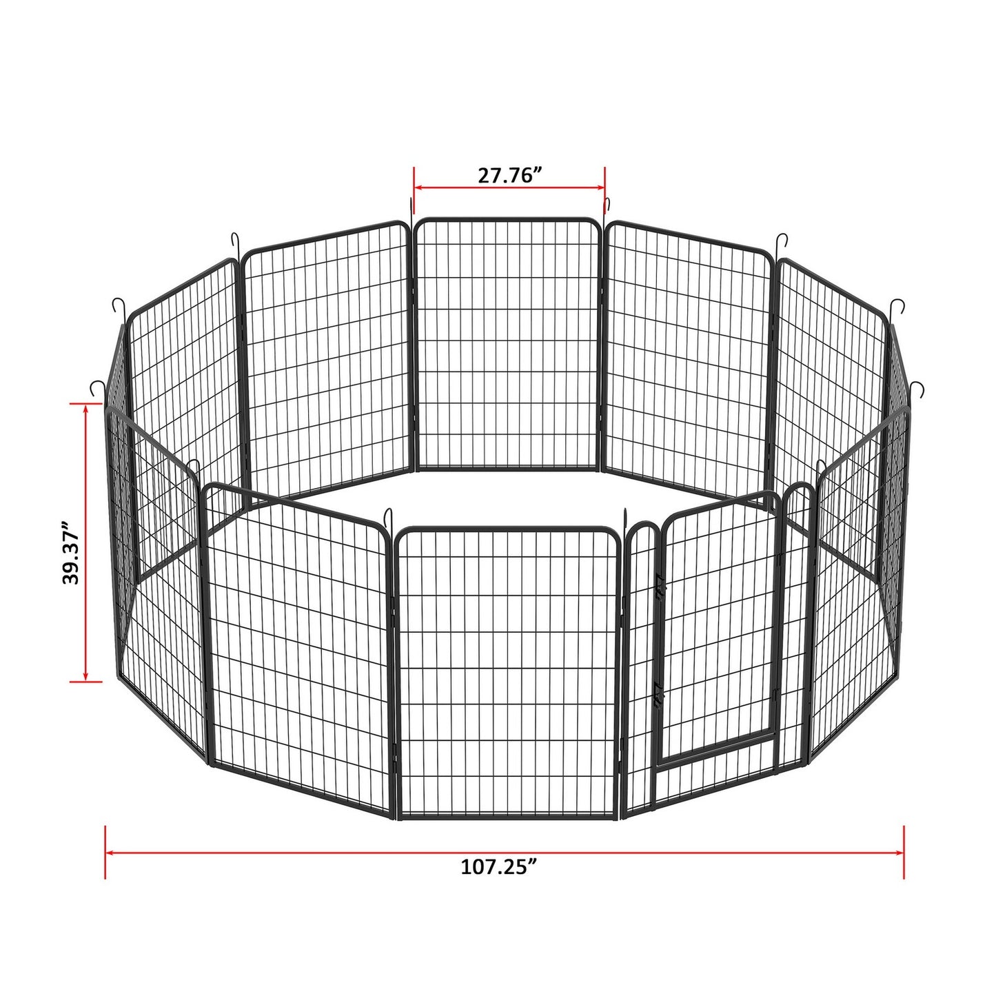 Pet Dog Playpen Fence 39" Indoor Outdoor Exercise Pen RV Camping Yard 6-16Panels