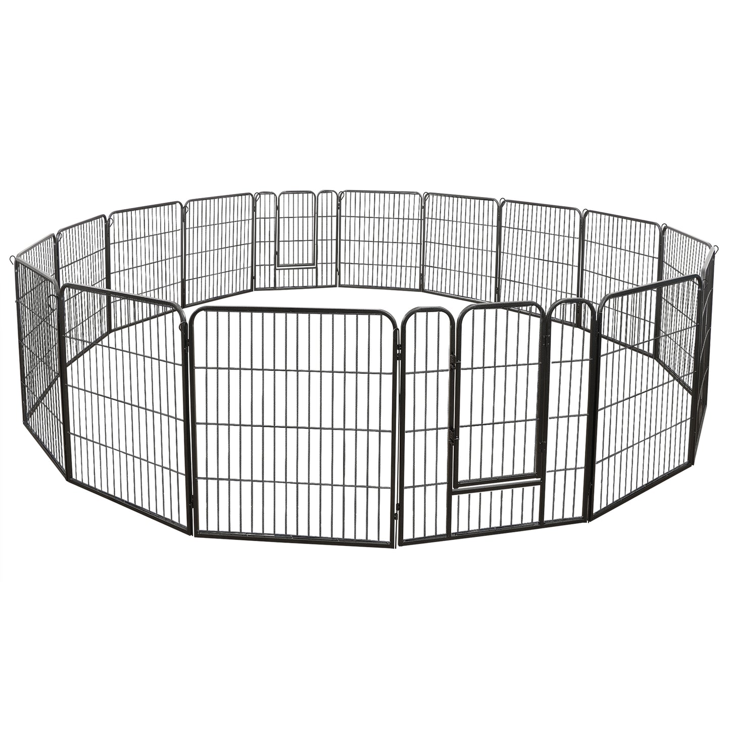8 Panels 40''/16 panels 24”/32" Dog Pet Playpen Dog Fence Exercise Pen Outdoor