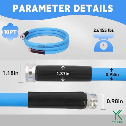 Garden Hose 100 Ft X 5/8” Hot/Cold Heavy Duty Water Hose,-40°F to 150°F