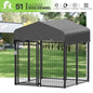 Outdoor Dog Kennel Playpen Animal Run Pet Enclosure Crate Fence w/UV-Proof Roof