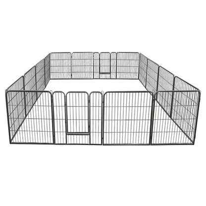 8 Panels 40''/16 panels 24”/32" Dog Pet Playpen Dog Fence Exercise Pen Outdoor