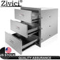 Outdoor Kitchen Drawers Stainless Steel 3-Drawer BBQ Drawer 16"W x 21.5"H x 18"D