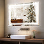 40”x 32” LED Bathroom Mirror, Wall Vanity Mirror, 3 Colors Touch , Anti-Fog