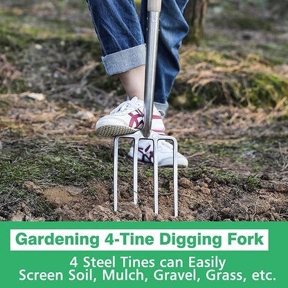 Berry&Bird 2 Pcs Gardening Digging Tools Long Handle Shovel Fork For Planting US