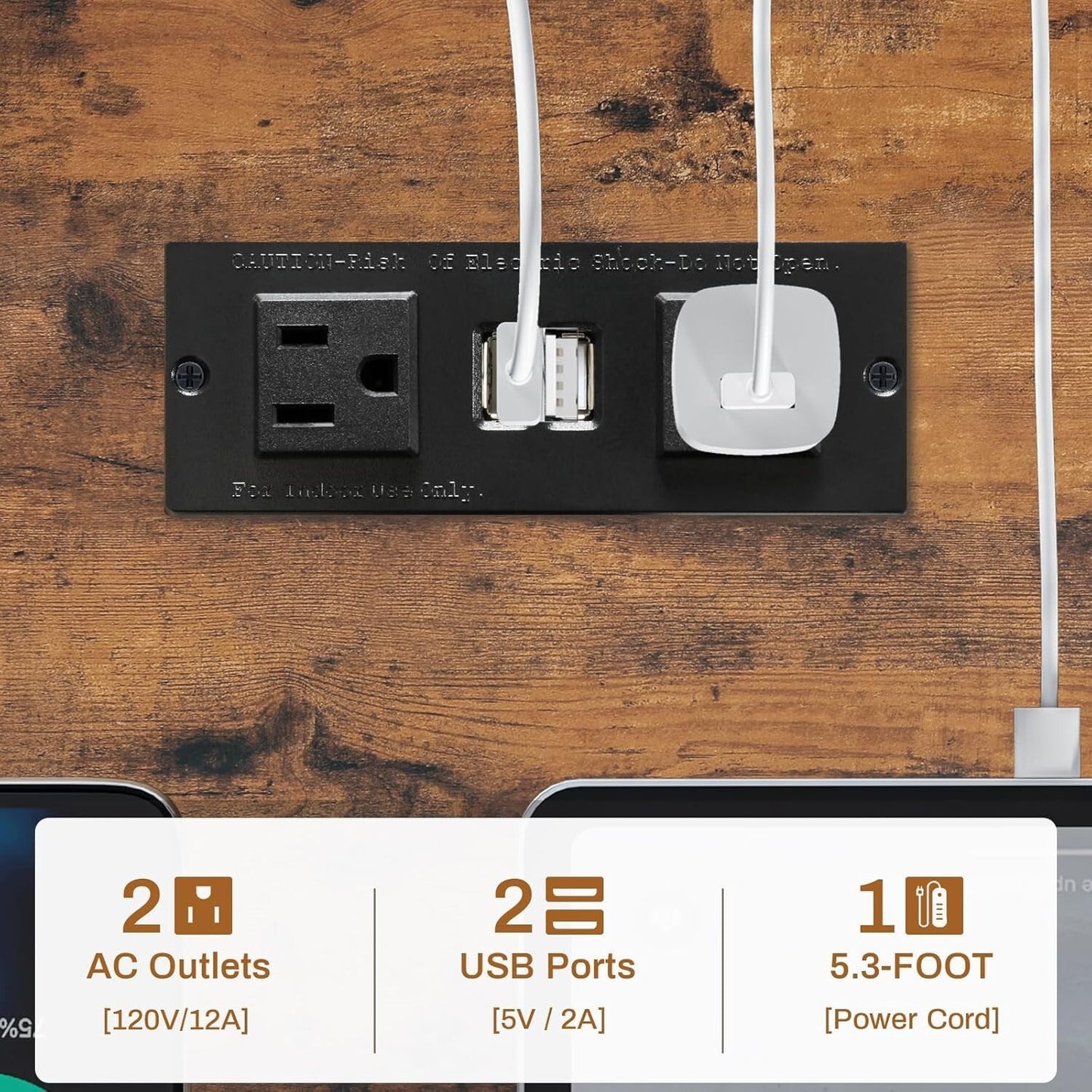 L Shaped Computer Desk, 63" Reversible Office Desk w/Storage Shelves &LED Lights