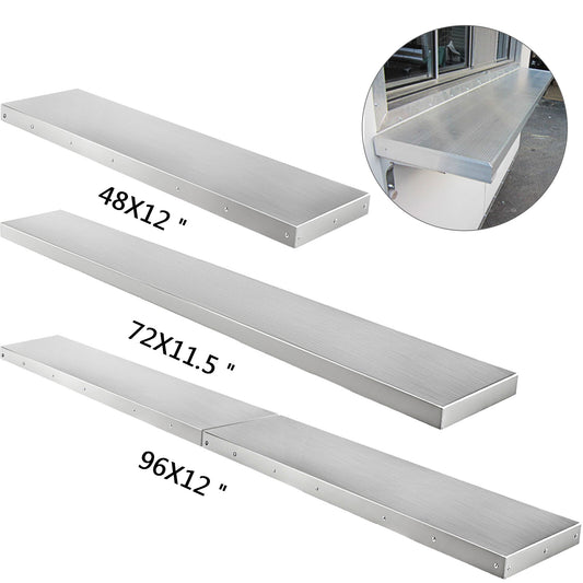 4, 6, 8FT Shelf for Concession Window Food Truck Accessories Business Stainless