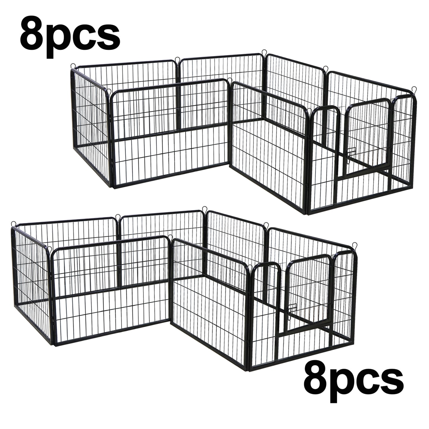 16 Panels Dog Pen Pet Playpen Kennel Fence Puppy Exercise Barrier Outdoor Indoor