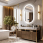 Large Bluetooth LED Bathroom Mirror Wall Vanity Mirror Dimmable Anti-fog Touch