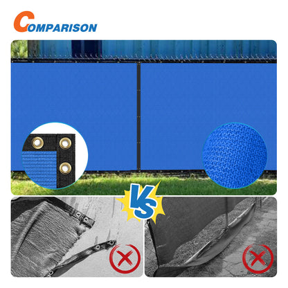 4' 5' 6' 8' Tall Privacy Fence Screen Windscreen Shade Cover Mesh Garden-Blue