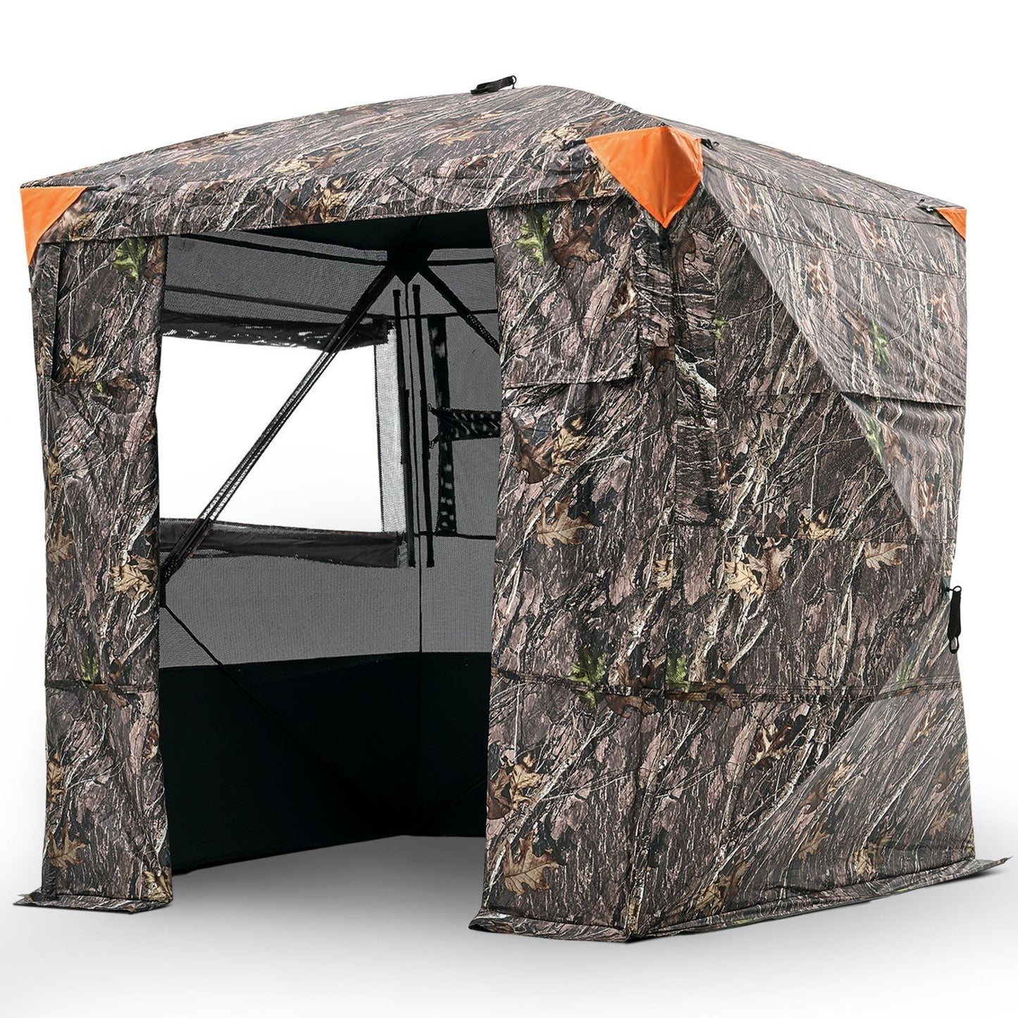 Portable Hunting Blind See Through Ground Deer Blinds 4-5 Person Carrying Bag