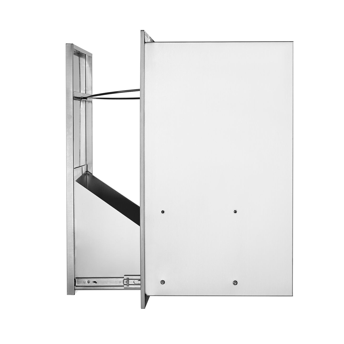 20"X29" Pull Out Trash Drawer Outdoor Kitchen BBQ Island Drawer w/ Bag Ring