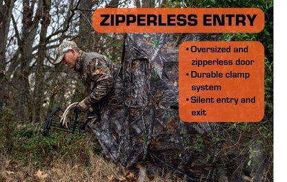 Rhino Blinds R150-MOC Tough 3 Person Outside Game Hunting Ground Blind, Mossy...