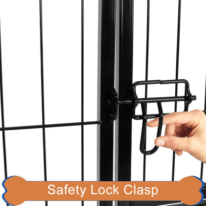 16 Panel Heavy Duty Metal Cage Crate Pet Dog Cat Fence Exercise Playpen Kennel