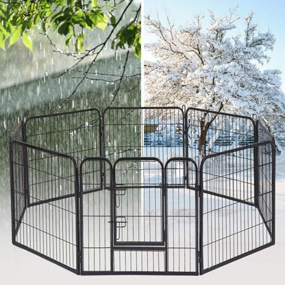 Dog Playpen 40'' 8 Panel Heavy Duty Pet Playpen Dog Exercise Pen Cat Fence