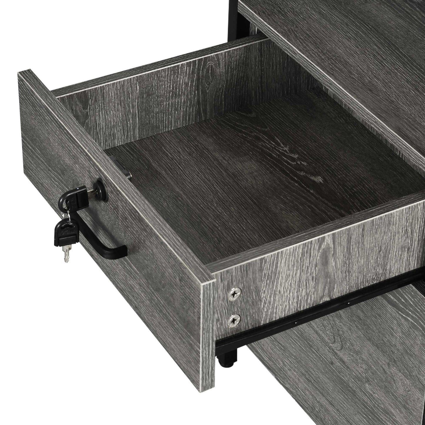 79" L-Shaped Desk U Shaped Gaming Desk Computer Desk with LED Strip & Outlets