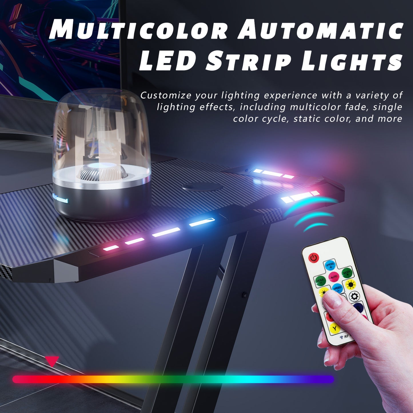 47/55/63 Inch LED Gaming Desk Gaming Table RGB Computer Desk Gamer Workstations