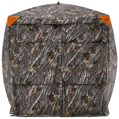 Portable Hunting Blind See Through Ground Deer Blinds 4-5 Person Carrying Bag