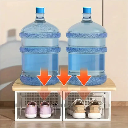 24pcs Shoe Storage Box Organizer, Transparent Plastic Stackable'  Shoe Container
