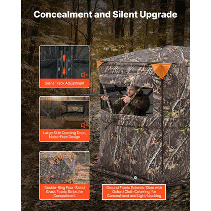 Uimoso Hunting Blind See Through Ground Deer Blinds 2-3 Person Carrying Bag