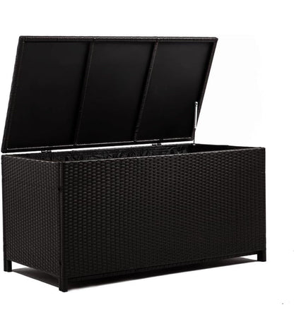 120-Gallon All-Weather Resin Outdoor Storage Deck Box L47.2"xW24.4"xH24 Black