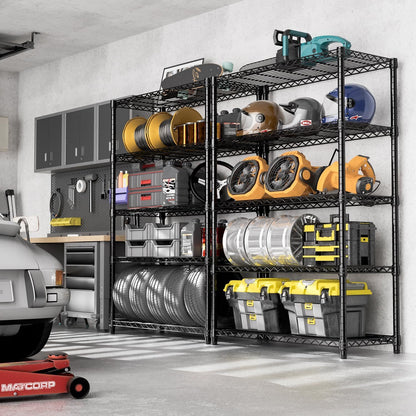 Heavy Duty 5 Tier Shelf 18*47*72" Storage Garage Rack Wire Shelving Laundry Room