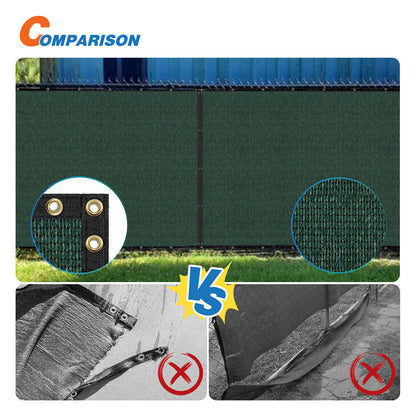 4' 5' 6' 8' Tall Fence Privacy Screen Green Shade Mesh Cover Windscreen Garden