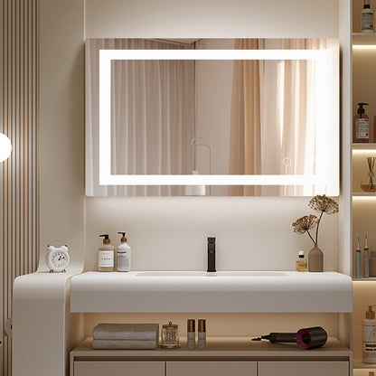 28''/32''/36'' Anti-fog LED Mirror Bathroom,Rectangle Smart Memory Vanity Mirror