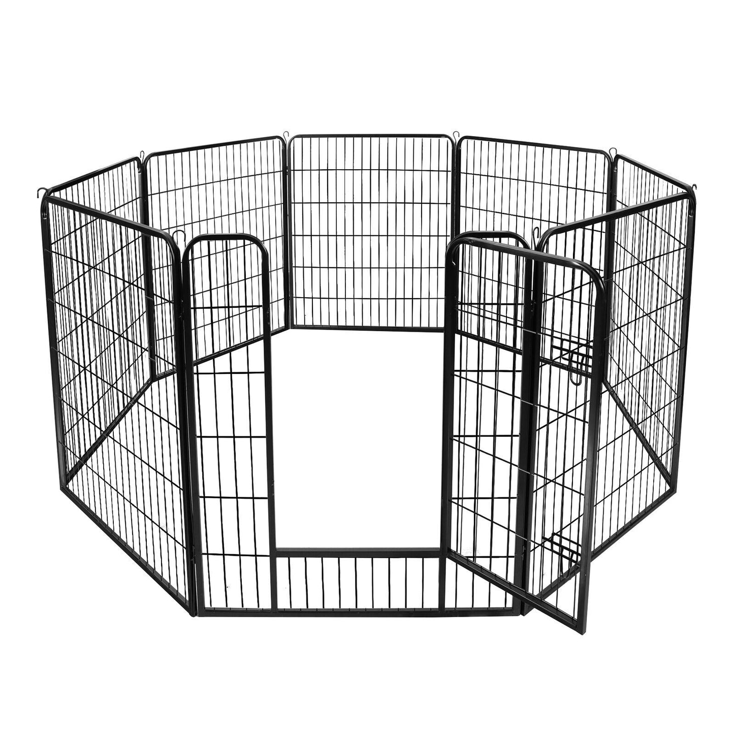 8 Panels 40''/16 panels 24”/32" Dog Pet Playpen Dog Fence Exercise Pen Outdoor