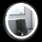 24" LED Smart Bathroom Mirror Wall Mounted Round Vanity Mirror w/ Lights, Black