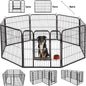 Dog Playpen 40'' 8 Panel Heavy Duty Pet Playpen Dog Exercise Pen Cat Fence