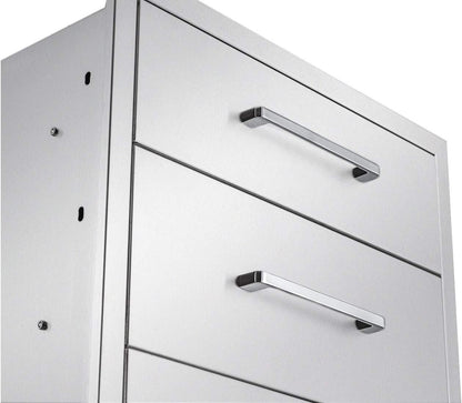 Outdoor Kitchen Drawers Stainless Steel 3-Drawer BBQ Drawer 18"W x 21"H x 23"D