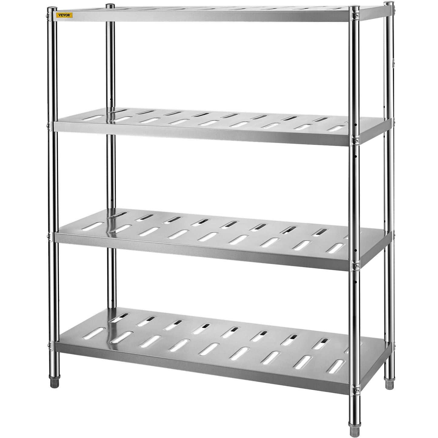 VEVOR Stainless Steel Shelving Heavy Duty Kitchen Shelf 4/5Tier Solid/Perforated