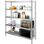 VEVOR Stainless Steel Shelving Heavy Duty Kitchen Shelf 4/5Tier Solid/Perforated
