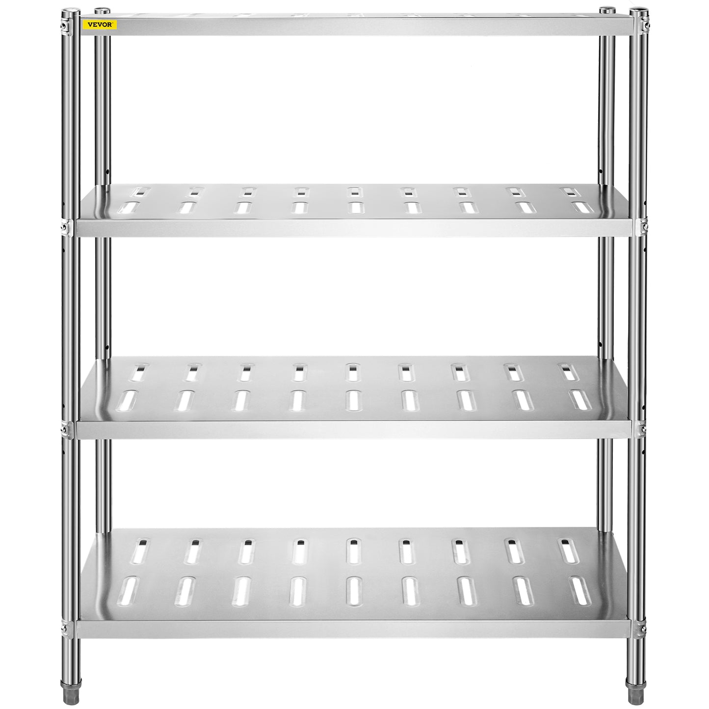 VEVOR Stainless Steel Shelving Heavy Duty Kitchen Shelf 4/5Tier Solid/Perforated