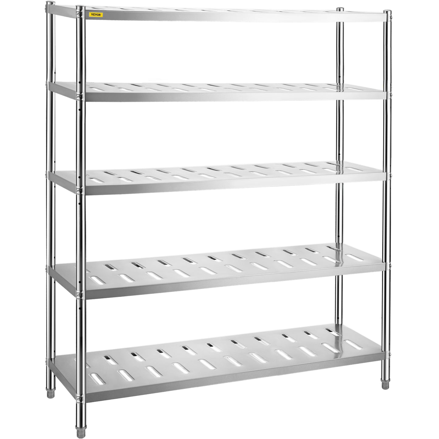 VEVOR Stainless Steel Shelving Heavy Duty Kitchen Shelf 4/5Tier Solid/Perforated