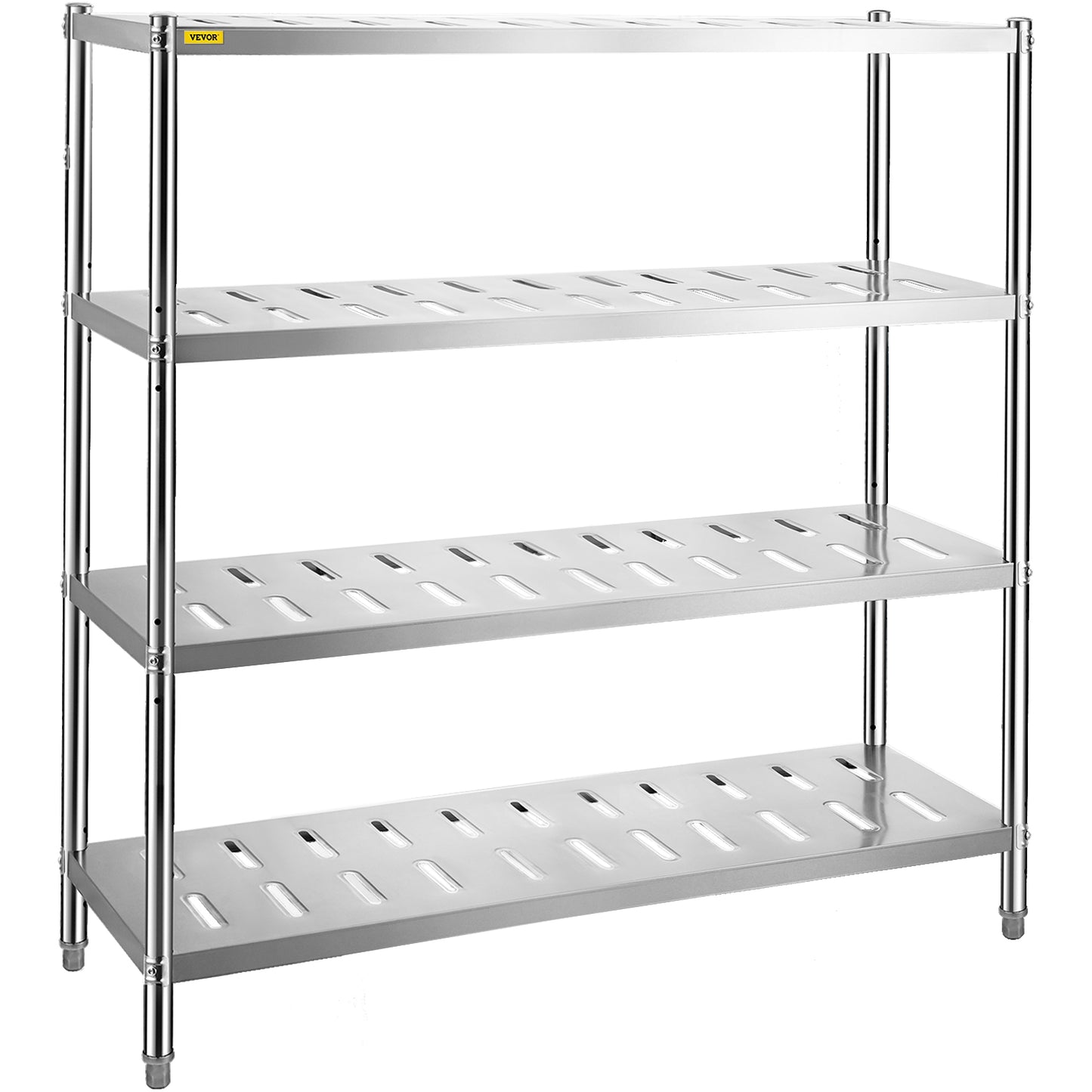 VEVOR Stainless Steel Shelving Heavy Duty Kitchen Shelf 4/5Tier Solid/Perforated