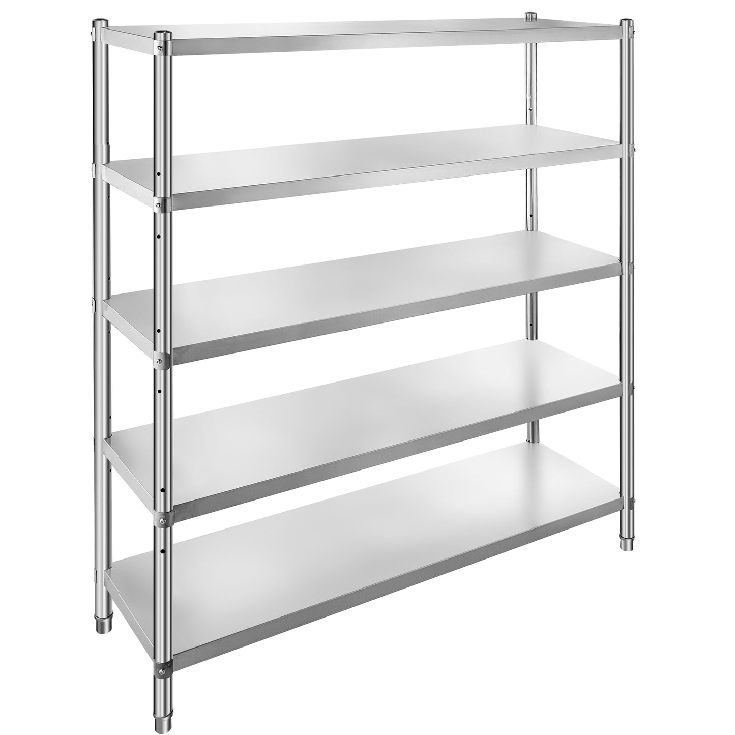 VEVOR Stainless Steel Shelving Heavy Duty Kitchen Shelf 4/5Tier Solid/Perforated