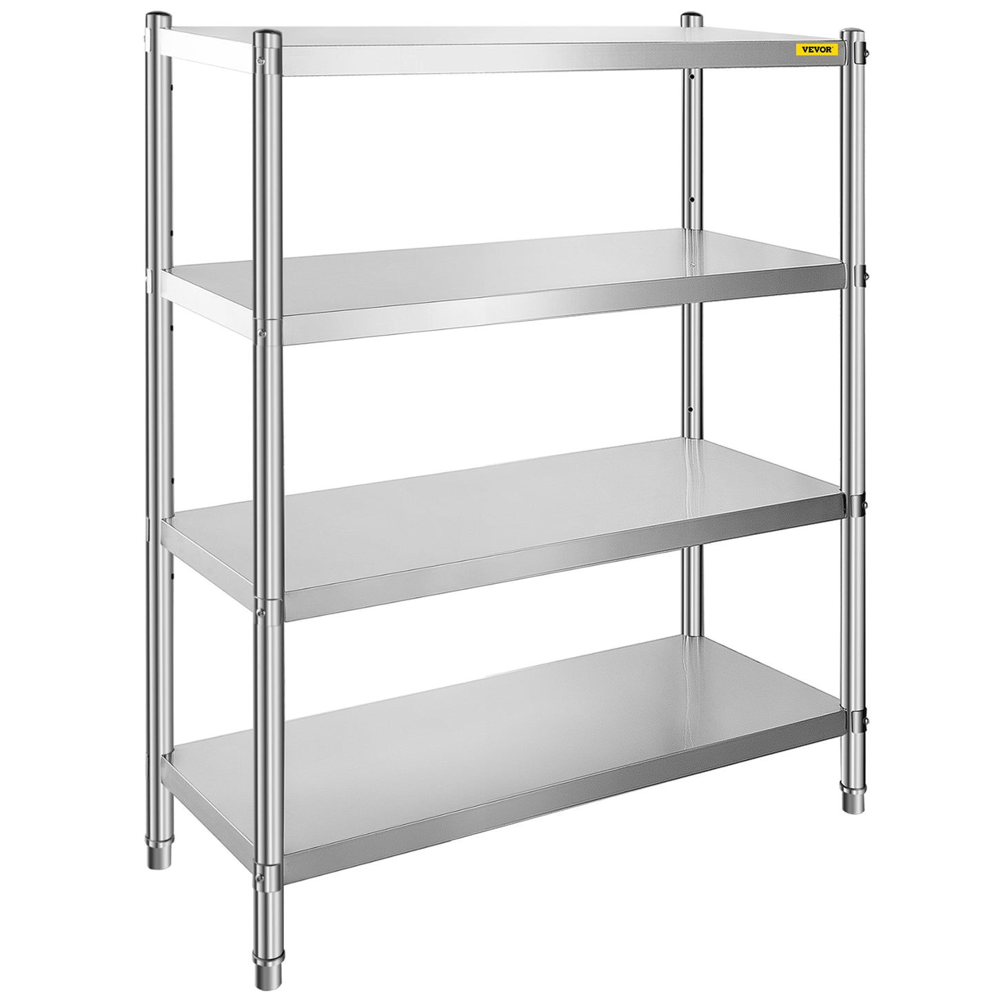 VEVOR Stainless Steel Shelving Heavy Duty Kitchen Shelf 4/5Tier Solid/Perforated