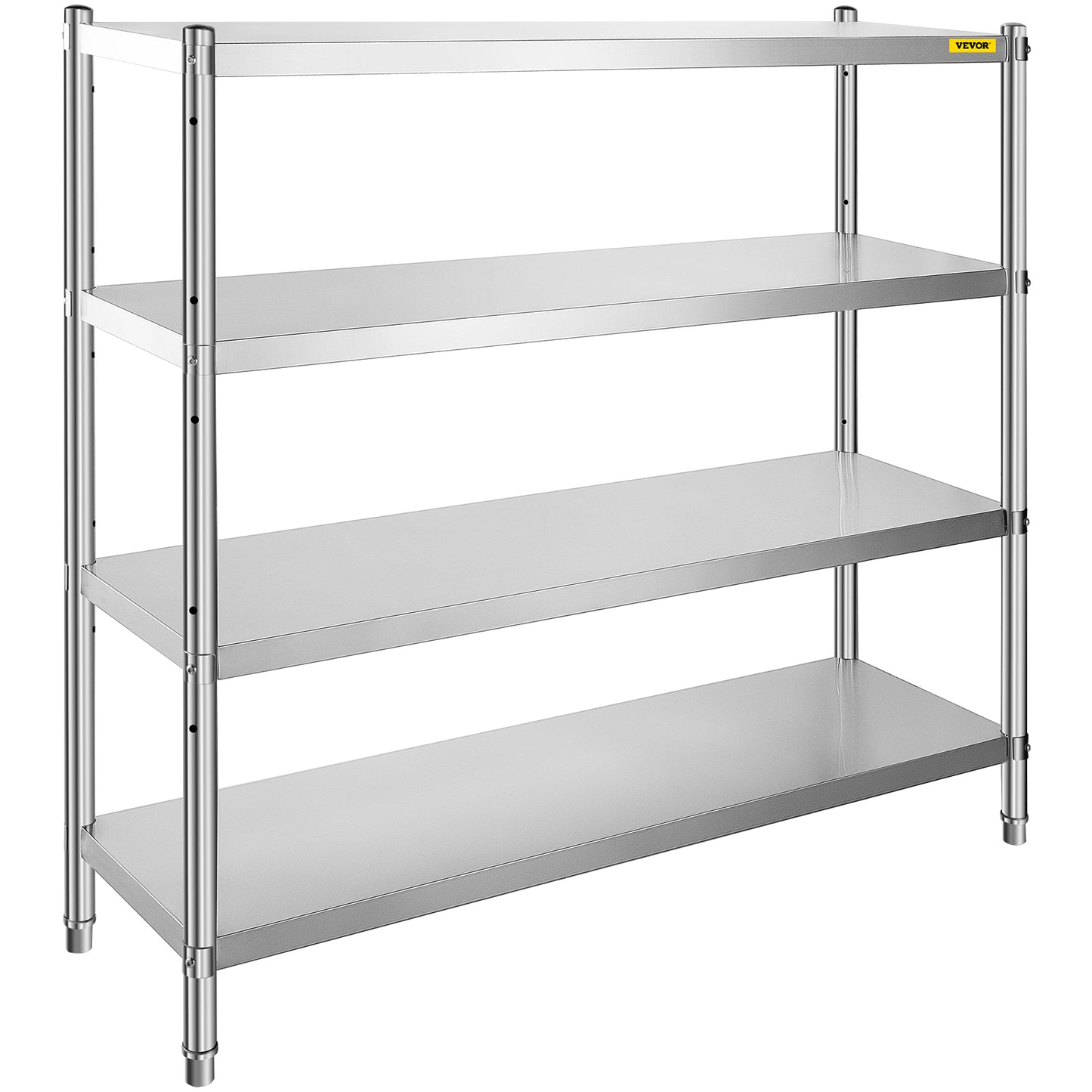 VEVOR Stainless Steel Shelving Heavy Duty Kitchen Shelf 4/5Tier Solid/Perforated