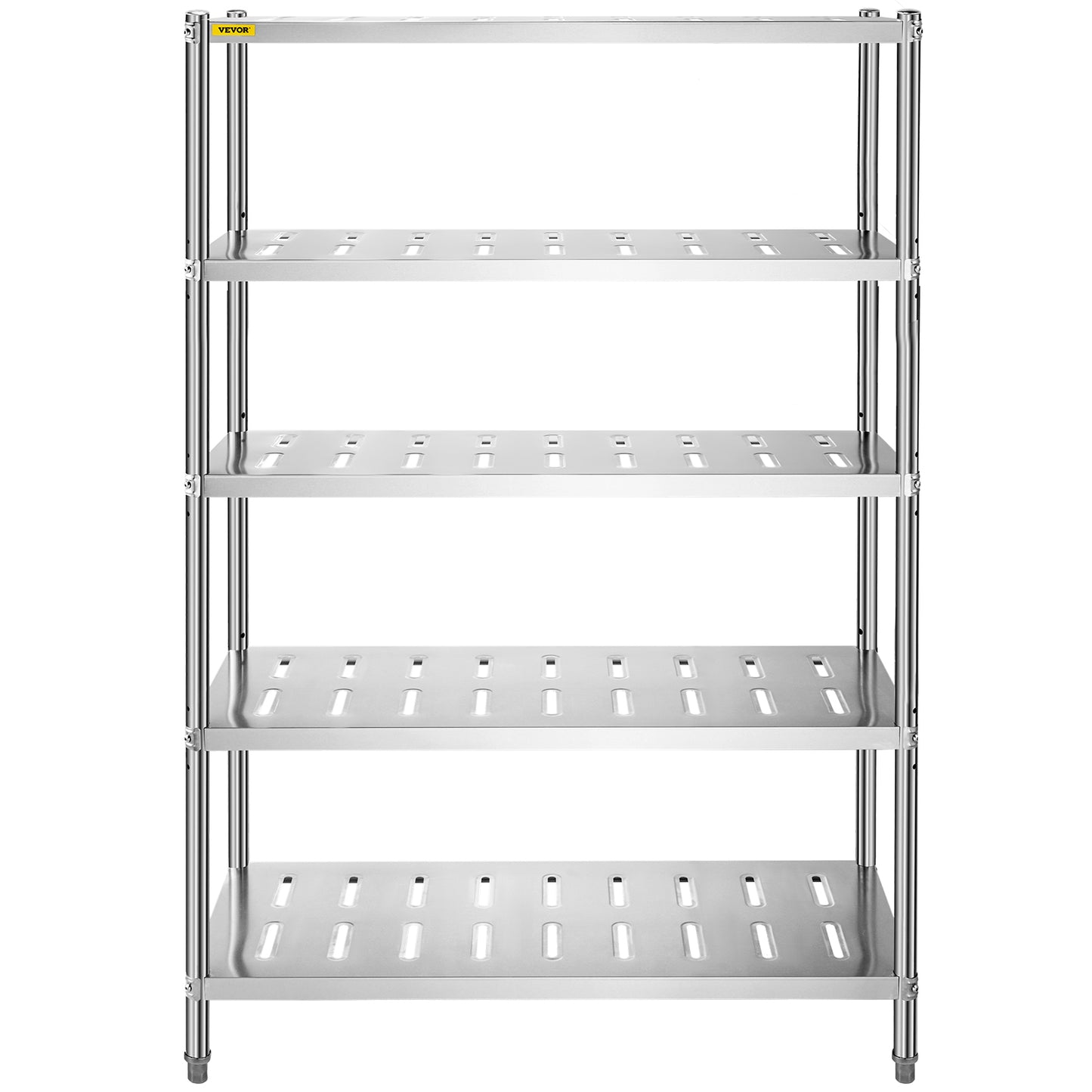 VEVOR Stainless Steel Shelving Heavy Duty Kitchen Shelf 4/5Tier Solid/Perforated