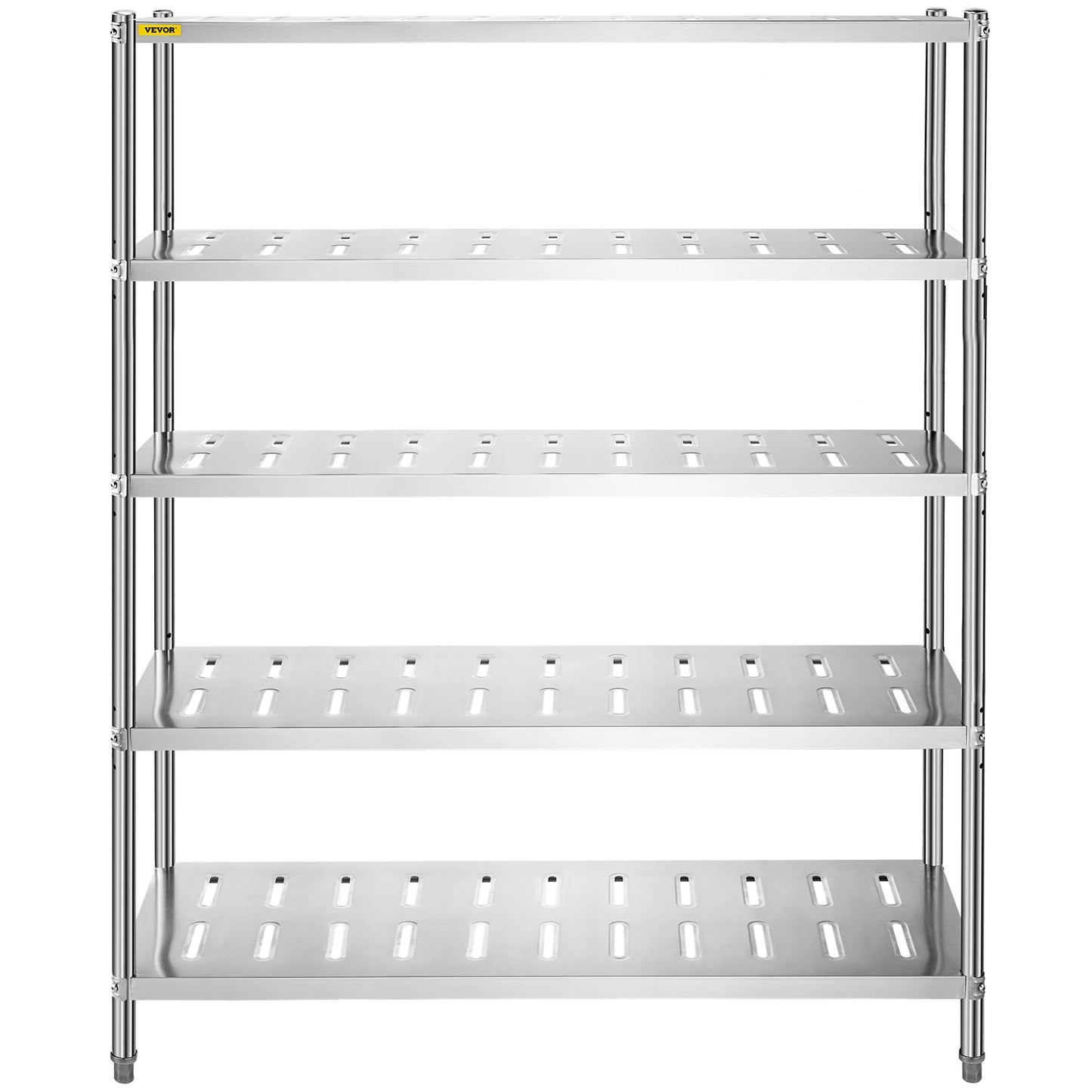 VEVOR Stainless Steel Shelving Heavy Duty Kitchen Shelf 4/5Tier Solid/Perforated