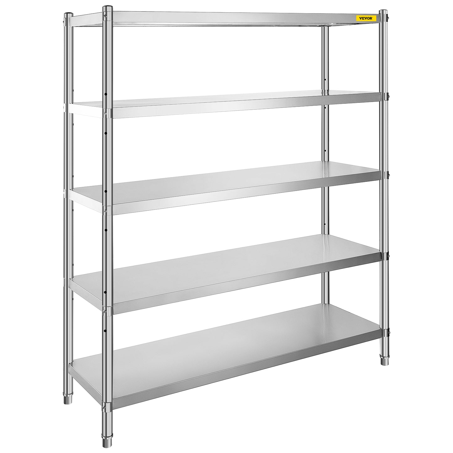 VEVOR Stainless Steel Shelving Heavy Duty Kitchen Shelf 4/5Tier Solid/Perforated