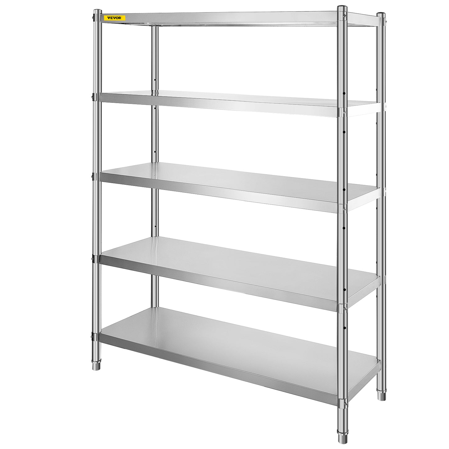 VEVOR Stainless Steel Shelving Heavy Duty Kitchen Shelf 4/5Tier Solid/Perforated