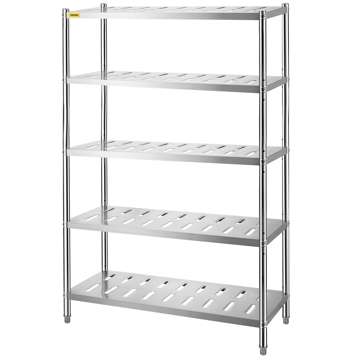 VEVOR Stainless Steel Shelving Heavy Duty Kitchen Shelf 4/5Tier Solid/Perforated