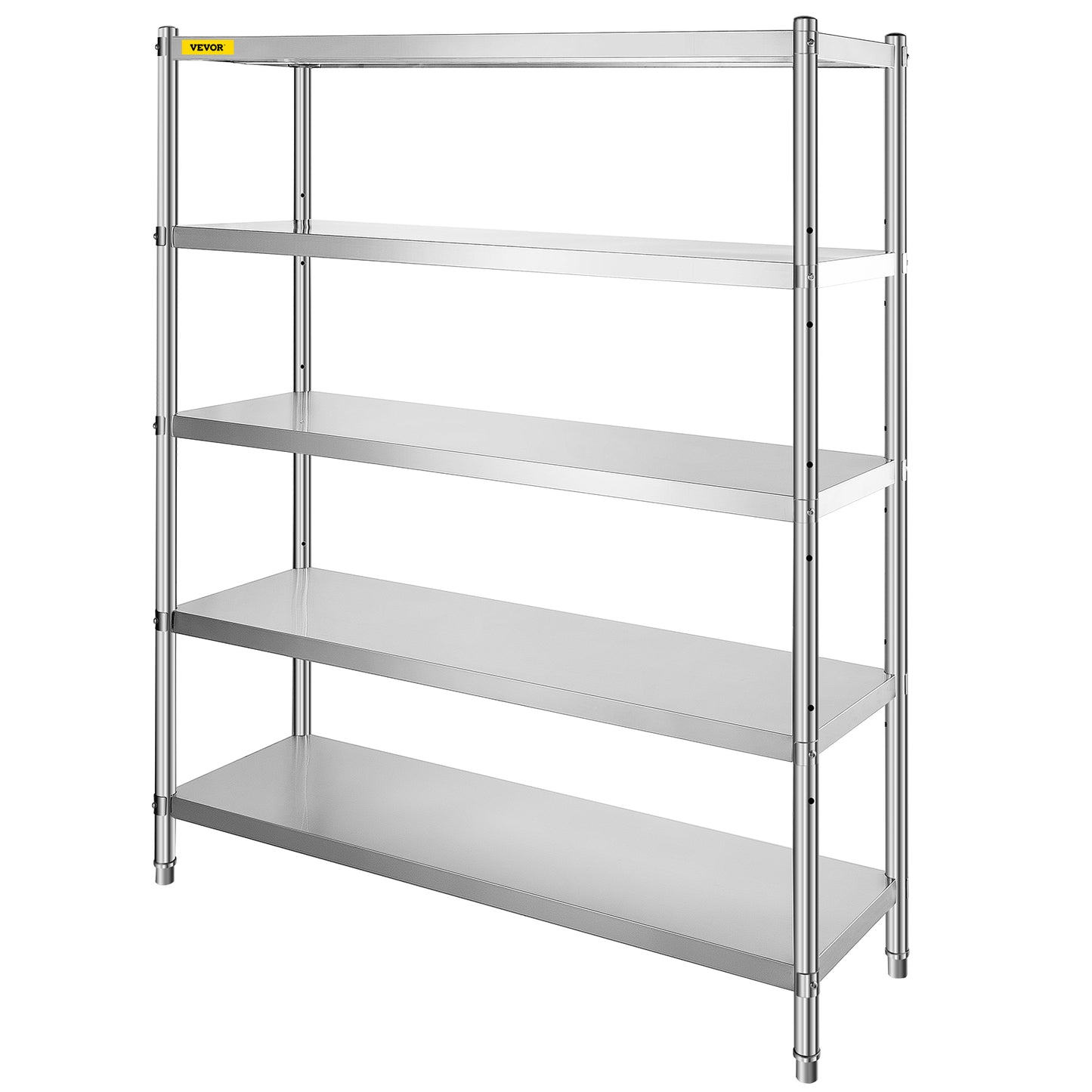 VEVOR Stainless Steel Shelving Heavy Duty Kitchen Shelf 4/5Tier Solid/Perforated